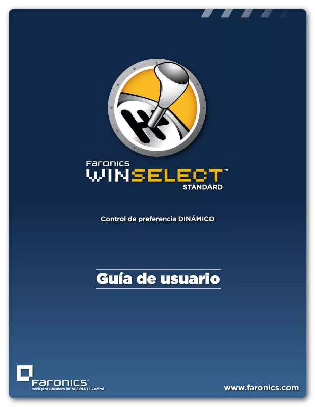 Mode d'emploi FARONICS WINSELECT STANDARD