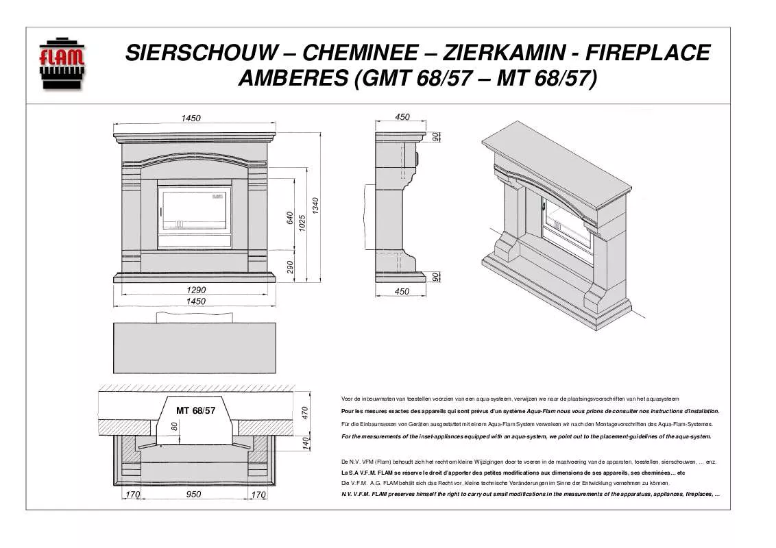 Mode d'emploi FLAM AMBERES GMT 68-57