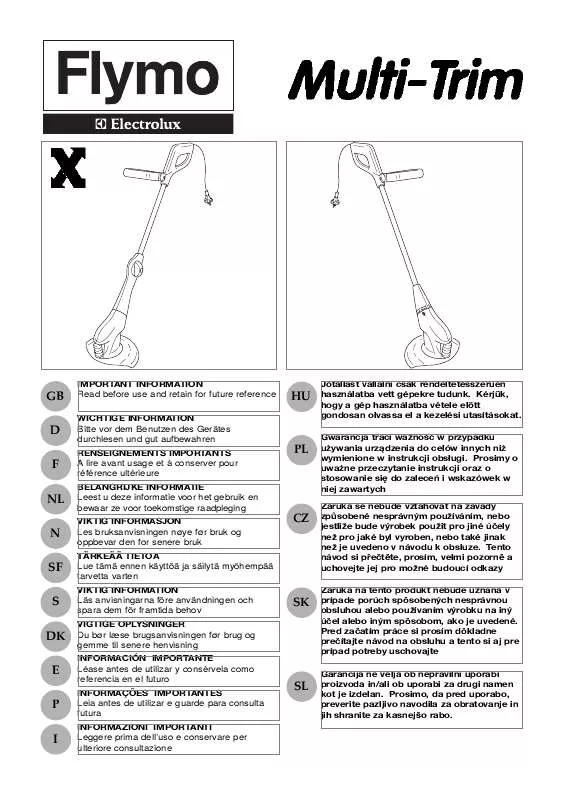 Mode d'emploi FLYMO MULTITRIM 250X