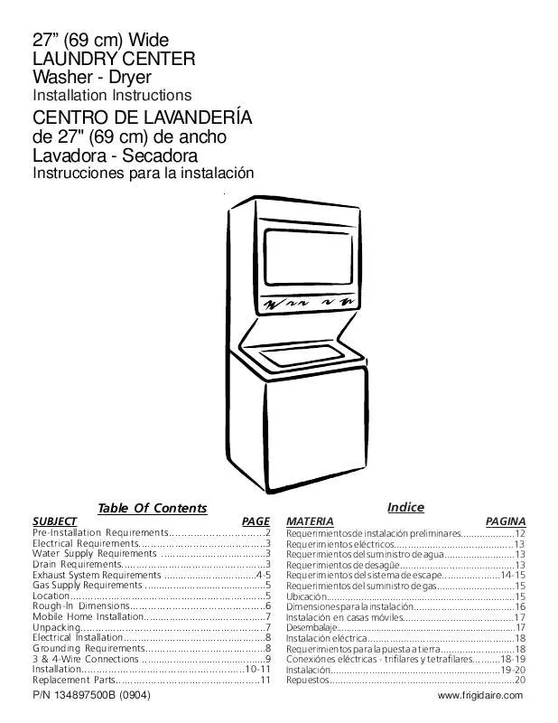 Mode d'emploi FRIGIDAIRE FGX831FS2