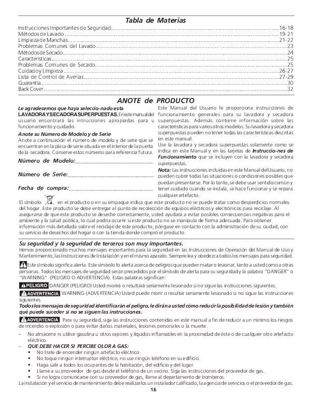 Mode d'emploi FRIGIDAIRE GLET1031F