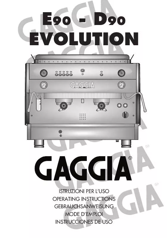 Mode d'emploi GAGGIA E90