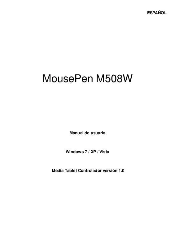 Mode d'emploi GENUIS MOUSEPEN M508W