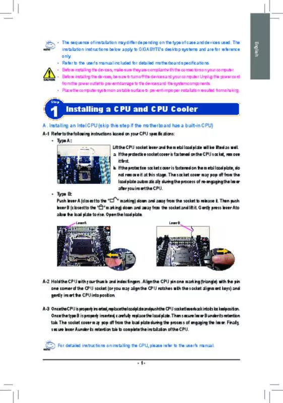 Mode d'emploi GIGABYTE GA-C847N-D