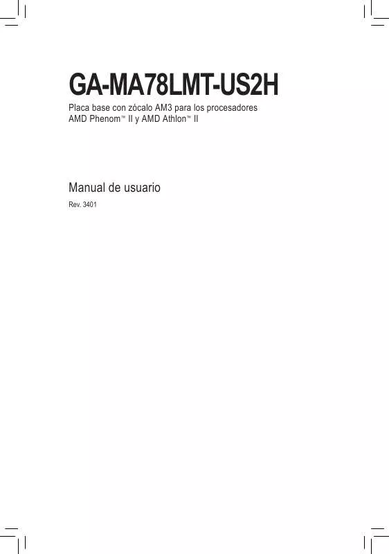 Mode d'emploi GIGABYTE GA-MA78LMT-US2H