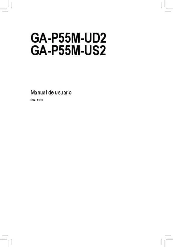 Mode d'emploi GIGABYTE GA-P55M-UD2