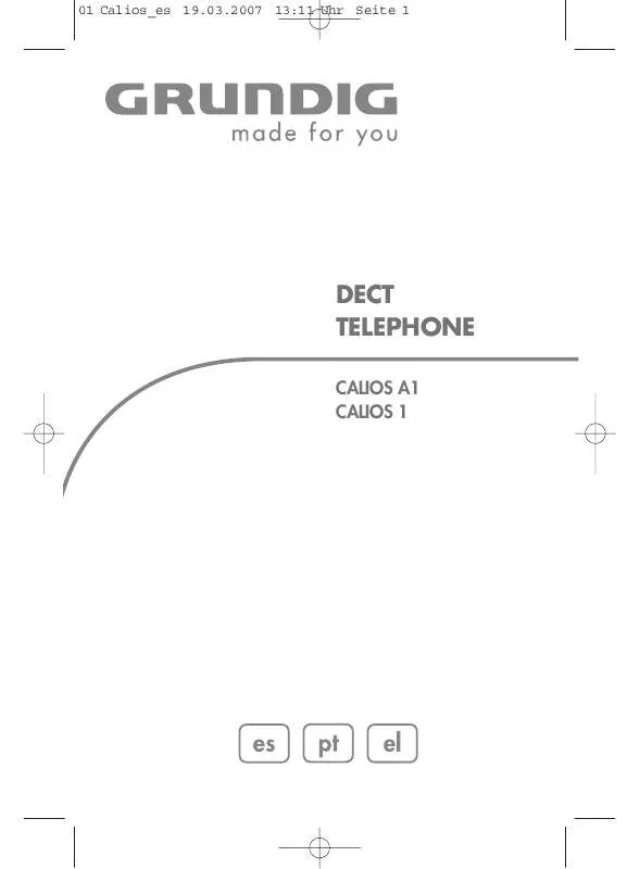 Mode d'emploi GRUNDIG CALIOS A1