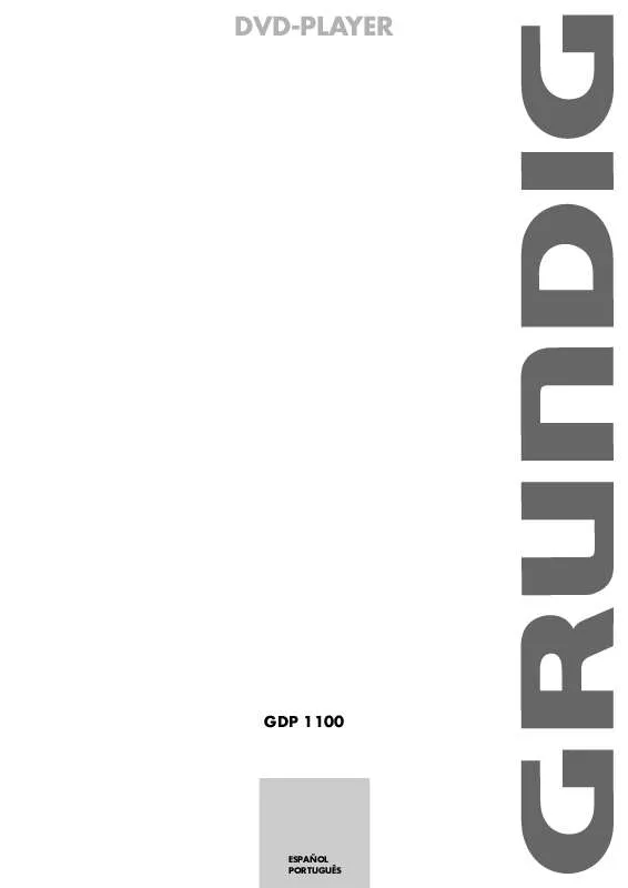 Mode d'emploi GRUNDIG GDP 1100/2