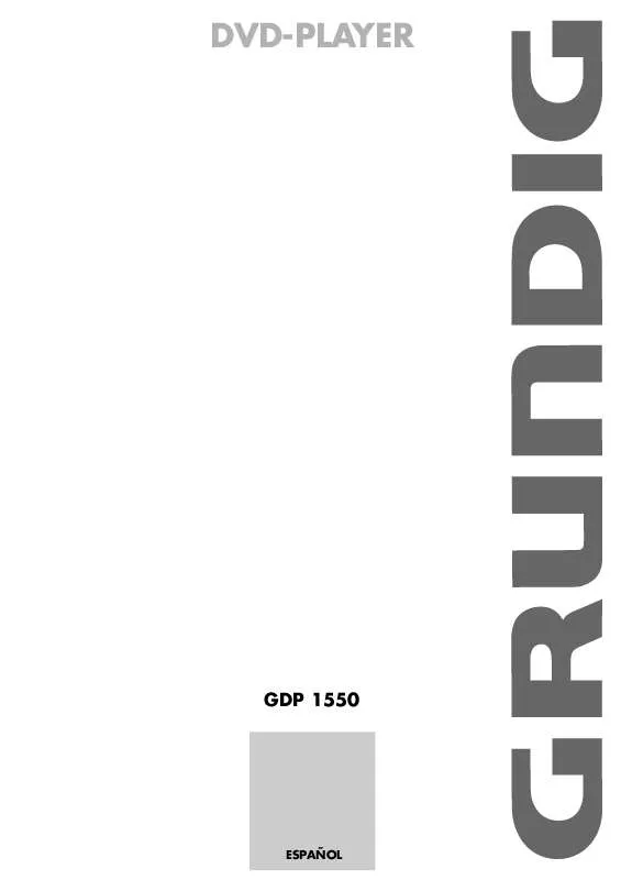 Mode d'emploi GRUNDIG GDP 1550