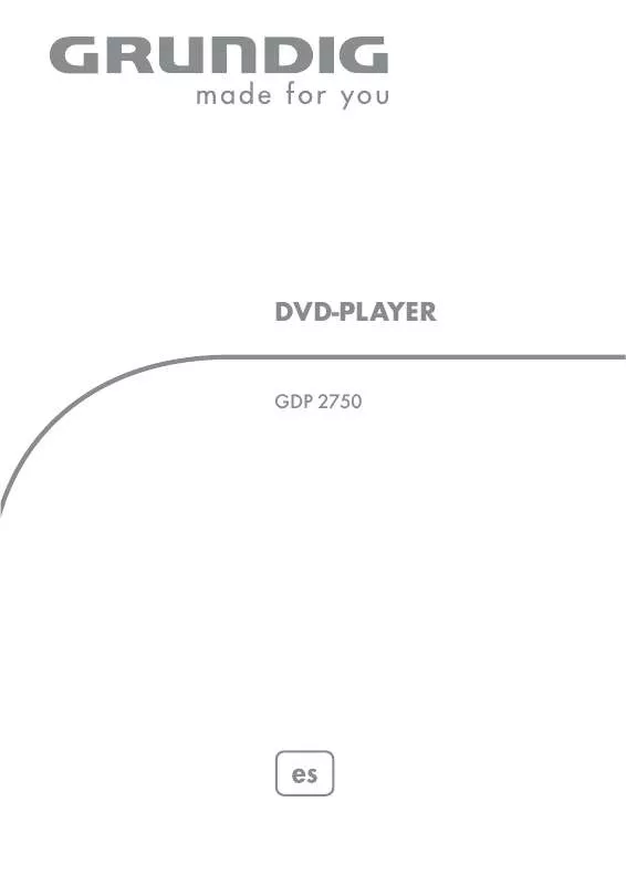 Mode d'emploi GRUNDIG GDP 2750