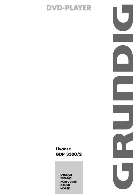 Mode d'emploi GRUNDIG GDP 3300 /2