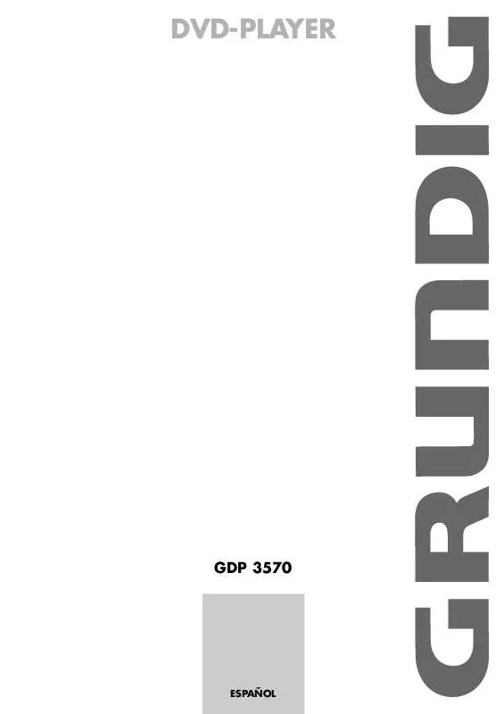 Mode d'emploi GRUNDIG GDP 3570