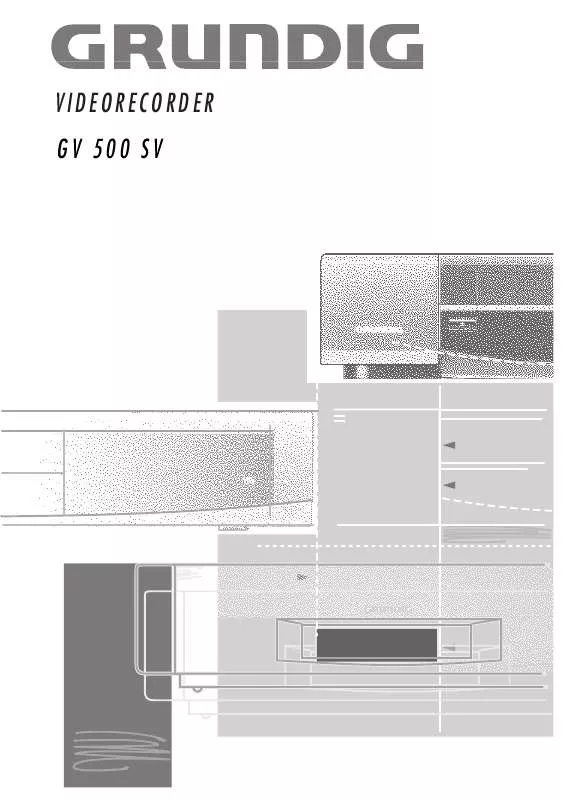 Mode d'emploi GRUNDIG GV 500 SV