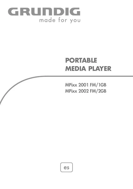 Mode d'emploi GRUNDIG MPIXX 2001 FM/1GB