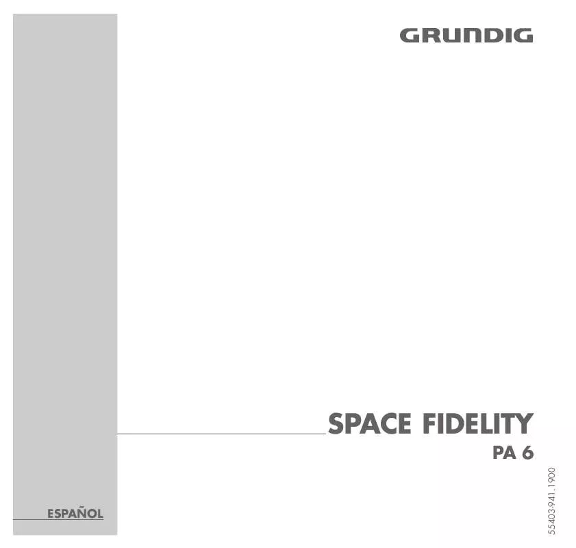 Mode d'emploi GRUNDIG PA 6 - II - SYSTEM