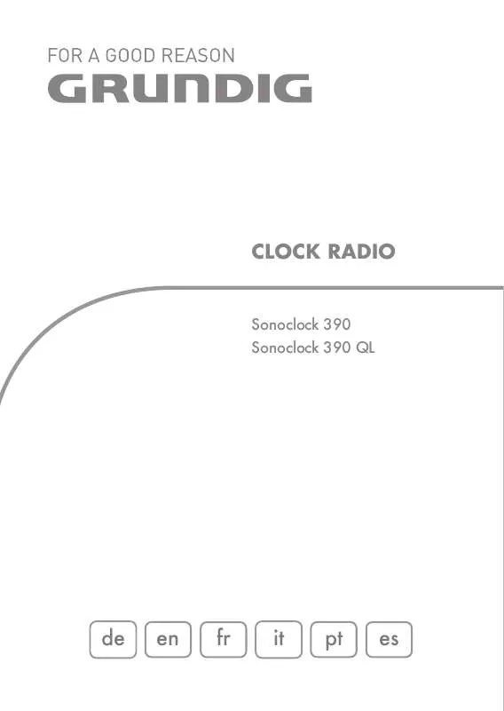 Mode d'emploi GRUNDIG SONOCLOCK 390 QL