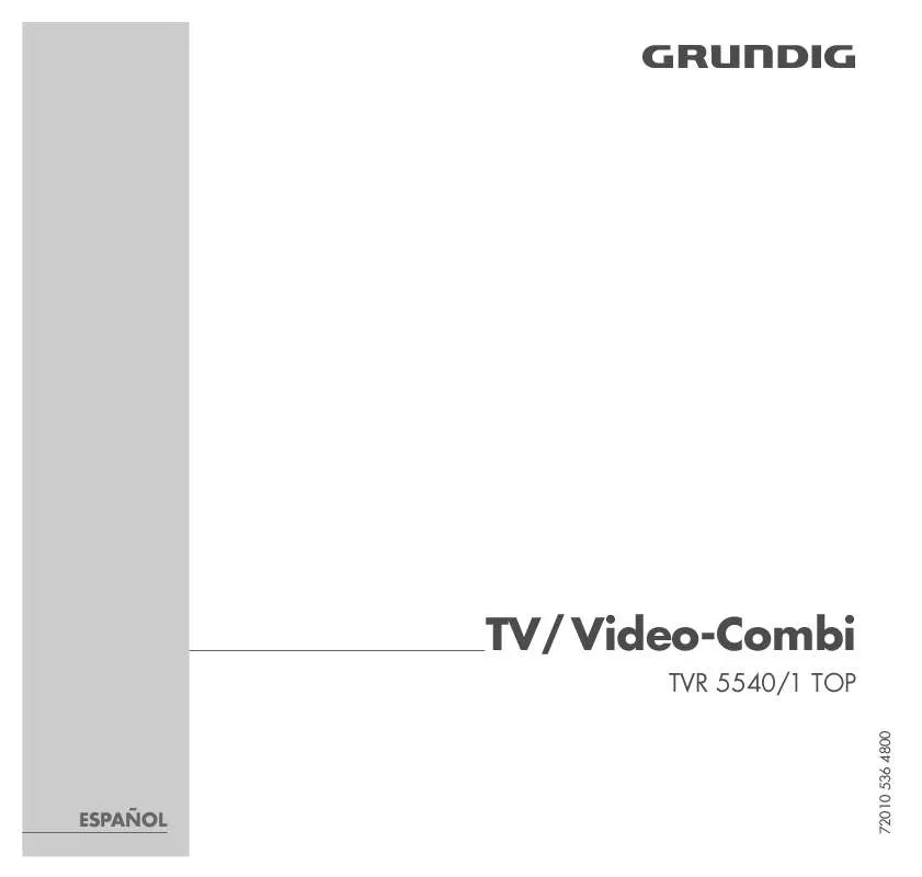 Mode d'emploi GRUNDIG TVR 5540/1 TOP