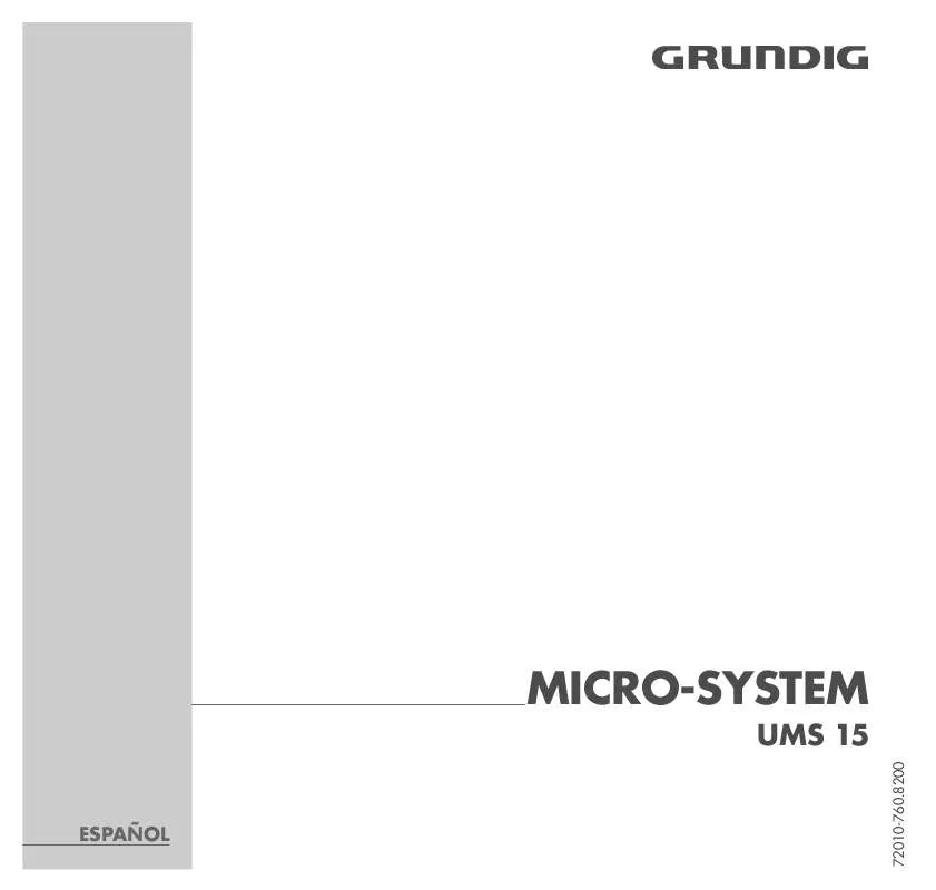 Mode d'emploi GRUNDIG UMS 15