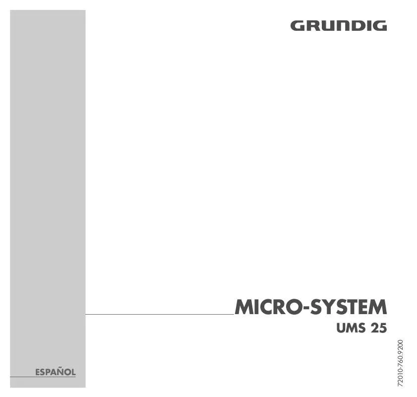 Mode d'emploi GRUNDIG UMS 25