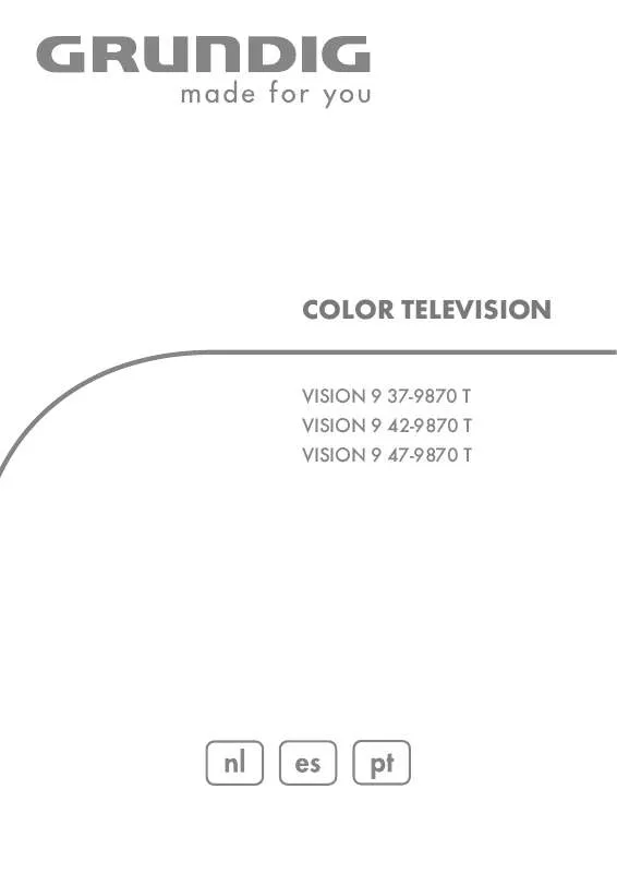 Mode d'emploi GRUNDIG VISION 9 47-9870 T