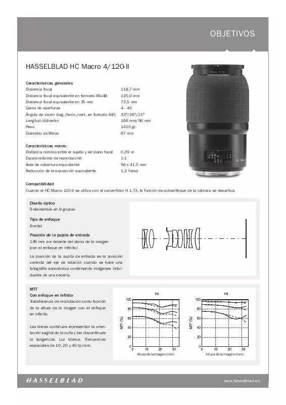 Mode d'emploi HASSELBLAD HC MACRO 4