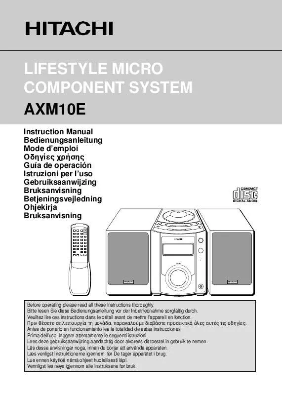 Mode d'emploi HITACHI AXM10E