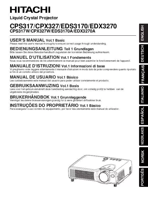 Mode d'emploi HITACHI CPX327W