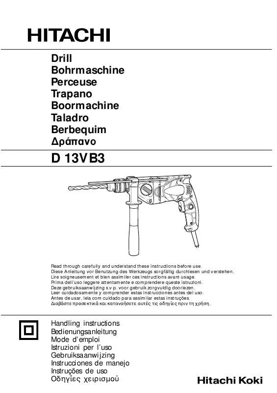 Mode d'emploi HITACHI D 13VB3