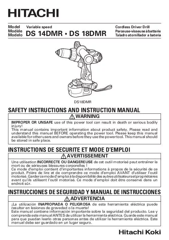 Mode d'emploi HITACHI DS14DMR