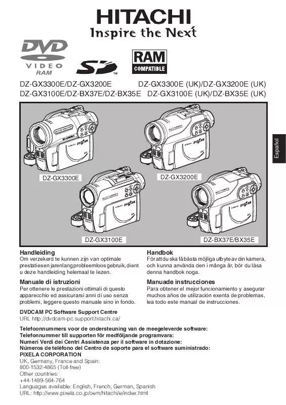 Mode d'emploi HITACHI DZ-BX35E(UK)