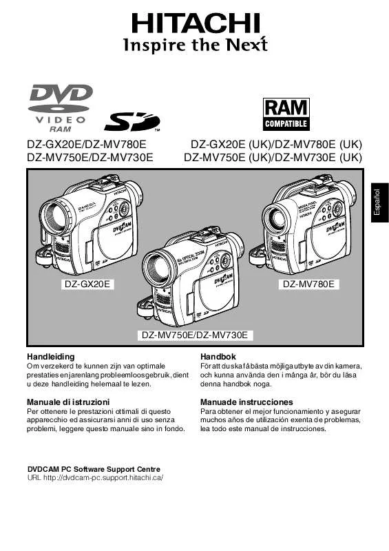 Mode d'emploi HITACHI DZ-GX20E