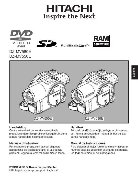 Mode d'emploi HITACHI DZ-MV580E