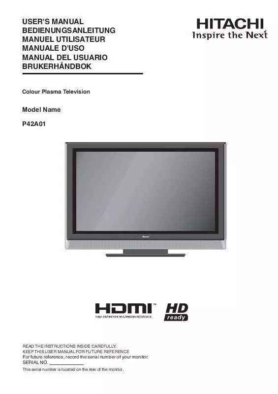 Mode d'emploi HITACHI P42A01