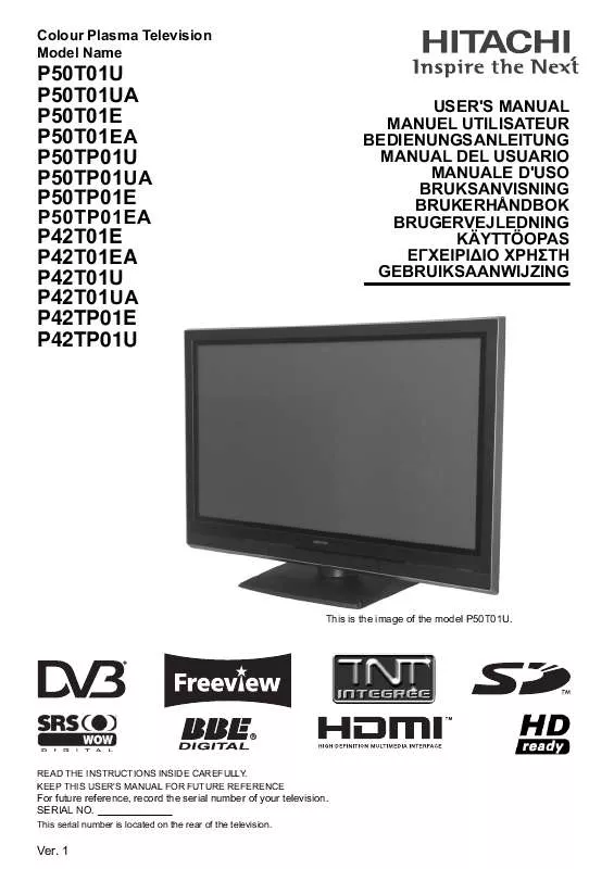 Mode d'emploi HITACHI P42T01EA