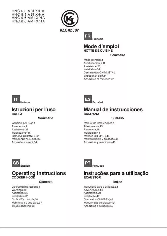 Mode d'emploi HOTPOINT HLC 6.8 AT X/HA