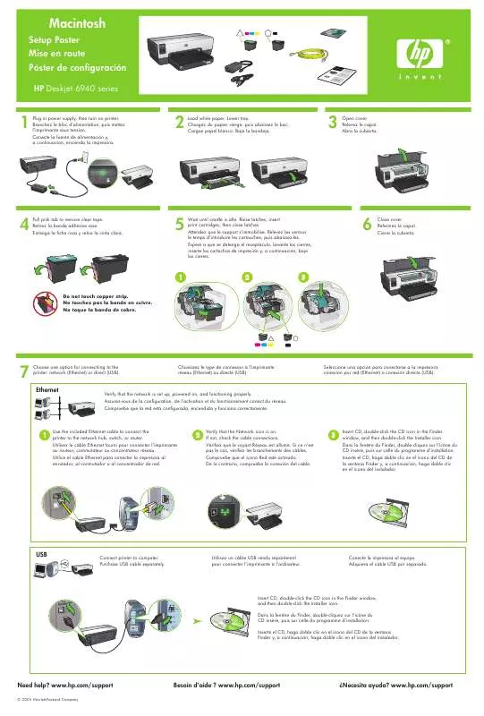 Mode d'emploi HP DESKJET 6940