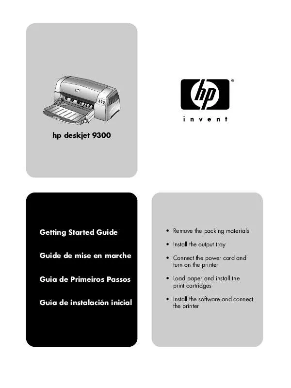 Mode d'emploi HP deskjet 9300