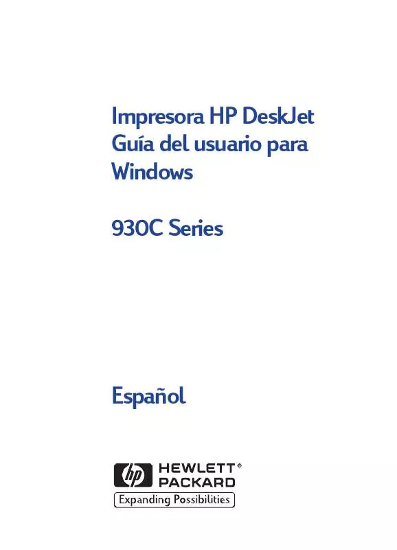 Mode d'emploi HP DESKJET 935C PRINTER