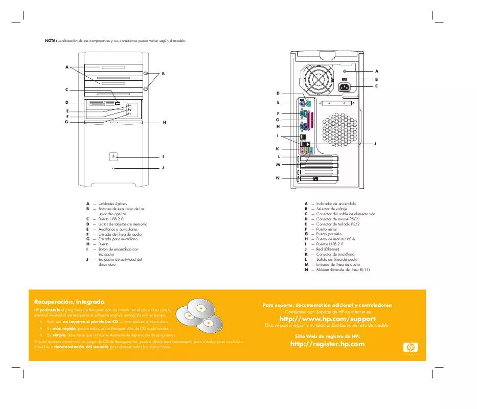 Mode d'emploi HP PAVILION A600