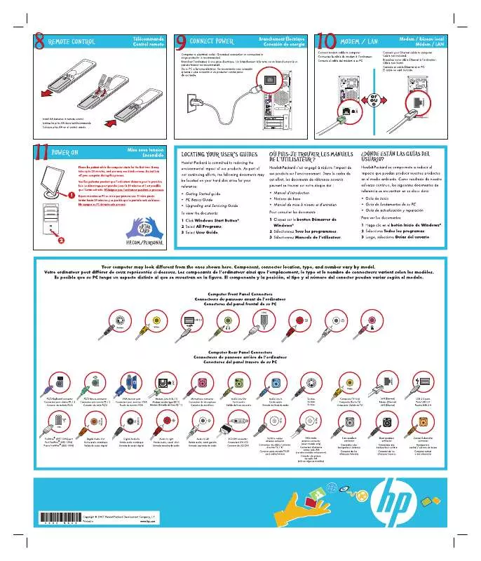 Mode d'emploi HP PAVILION D4800