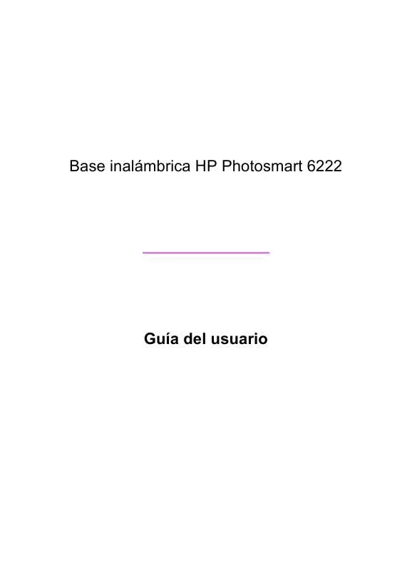 Mode d'emploi HP PHOTOSMART 6222 WIRELESS DOCK BASE