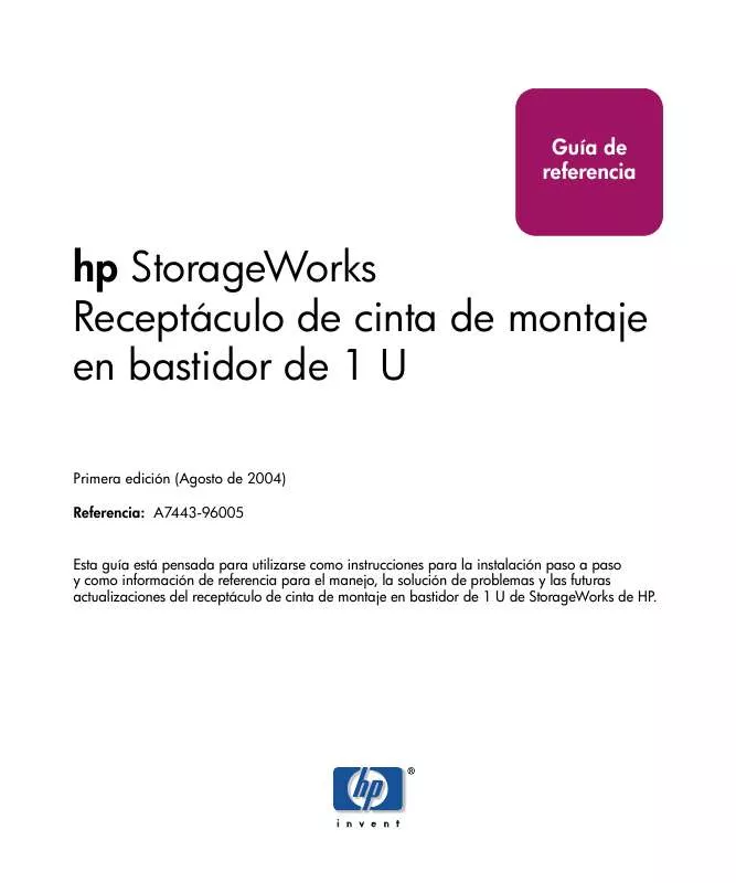 Mode d'emploi HP STORAGEWORKS RACK-MOUNT KITS