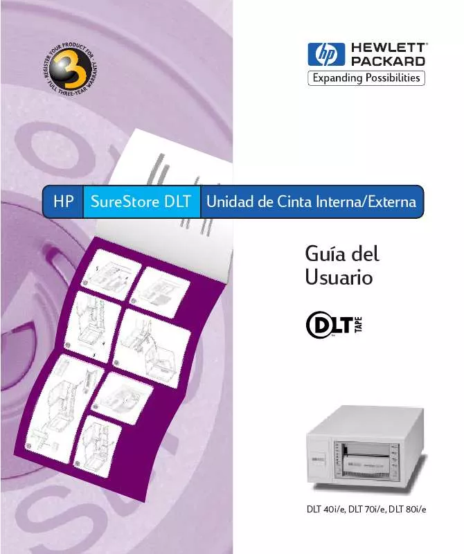 Mode d'emploi HP SURESTORE DLT 40 TAPE DRIVE