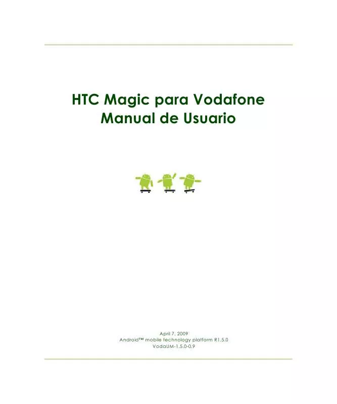 Mode d'emploi HTC MAGIC
