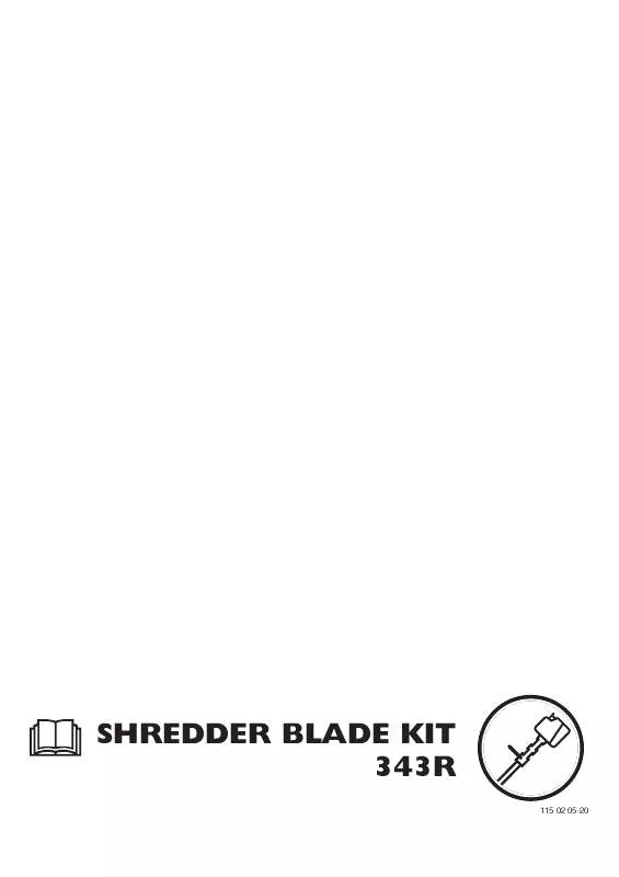 Mode d'emploi HUSQVARNA SHREDDER BLADE KIT 343R