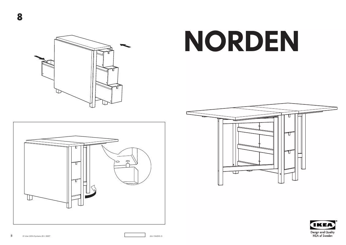 Mode d'emploi IKEA NORDEN MESA PLEGABLE