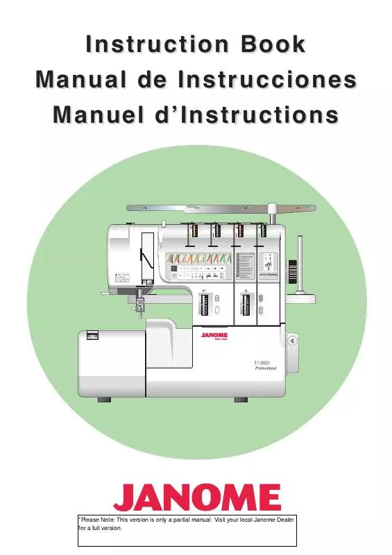 Mode d'emploi JANOME 1100D PROFESSIONAL