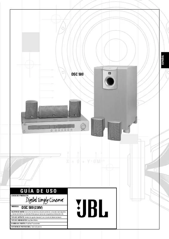 Mode d'emploi JBL DSC 500 (220-240V)