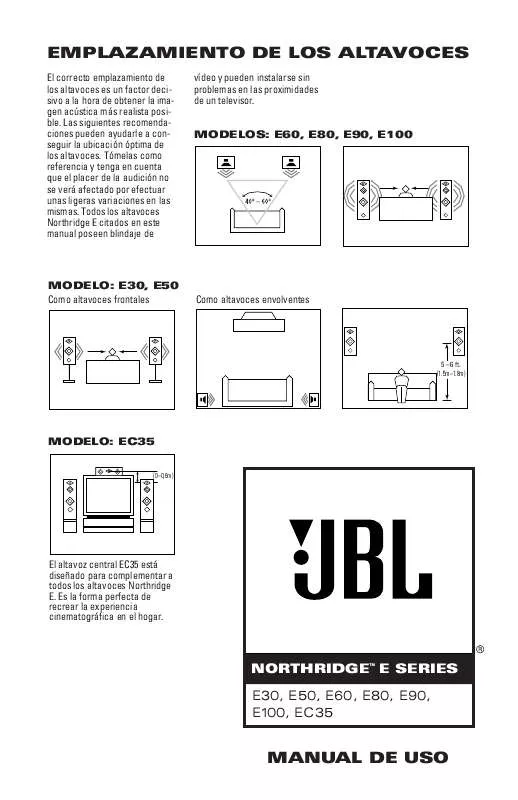 Mode d'emploi JBL E 100 (220-240V)