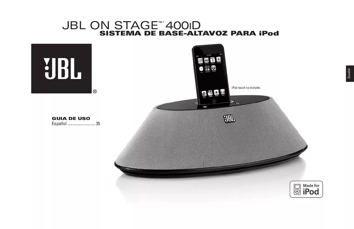 Mode d'emploi JBL ON STAGE 400ID